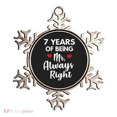 Mr Always Right 7th Wedding Anniversary Gift For Husband Cool Gift Ornament