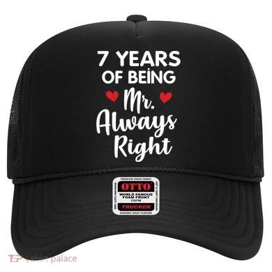 Mr Always Right 7th Wedding Anniversary Gift For Husband Cool Gift Hat