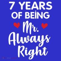 Mr Always Right 7th Wedding Anniversary Gift For Husband Cool Gift Apron thumb 3