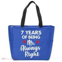 Mr Always Right 7th Wedding Anniversary Gift For Husband Cool Gift Tote Bag thumb 0