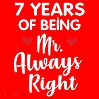 Mr Always Right 7th Wedding Anniversary Gift For Husband Cool Gift Santa Hat thumb 1