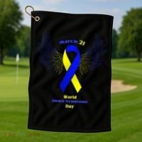 March 21 World Down Syndrome Day Golf Towel thumb 1