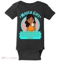 March Birthday Girl Knows More Than You Realize Baby Bodysuit thumb 0