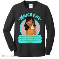 March Birthday Girl Knows More Than You Realize Kids Long Sleeve Shirt thumb 0