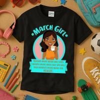 March Birthday Girl Knows More Than You Realize Kids T-Shirt thumb 3