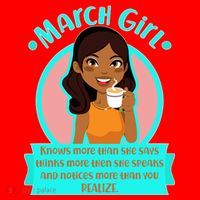March Birthday Girl Knows More Than You Realize Santa Hat thumb 1