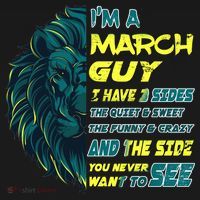 March Birthday Guy Has 3 Sides Sweet Funny Crazy  Ornament thumb 1