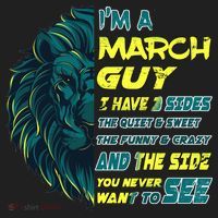 March Birthday Guy Has 3 Sides Sweet Funny Crazy  Hat thumb 2