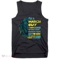 March Birthday Guy Has 3 Sides Sweet Funny Crazy  Tank Top thumb 0
