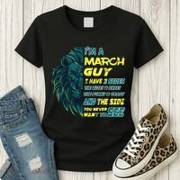 March Birthday Guy Has 3 Sides Sweet Funny Crazy  Women's T-Shirt thumb 3