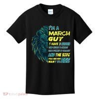 March Birthday Guy Has 3 Sides Sweet Funny Crazy  Kids T-Shirt thumb 0