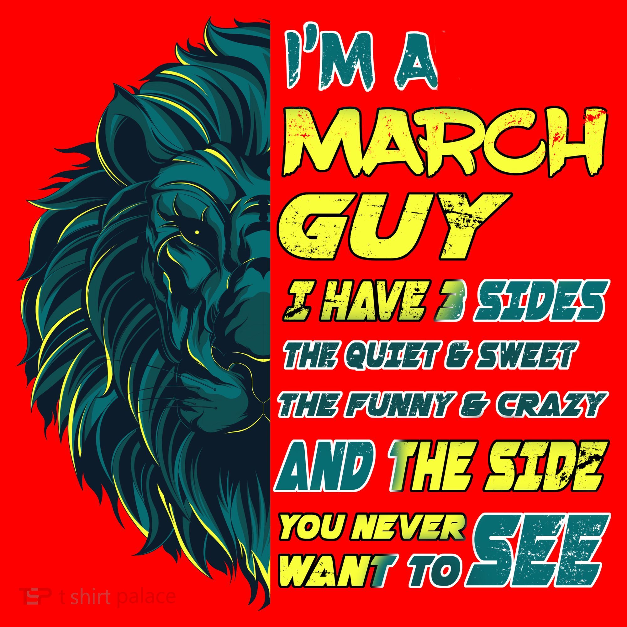 March Birthday Guy Has 3 Sides Sweet Funny Crazy  Santa Hat