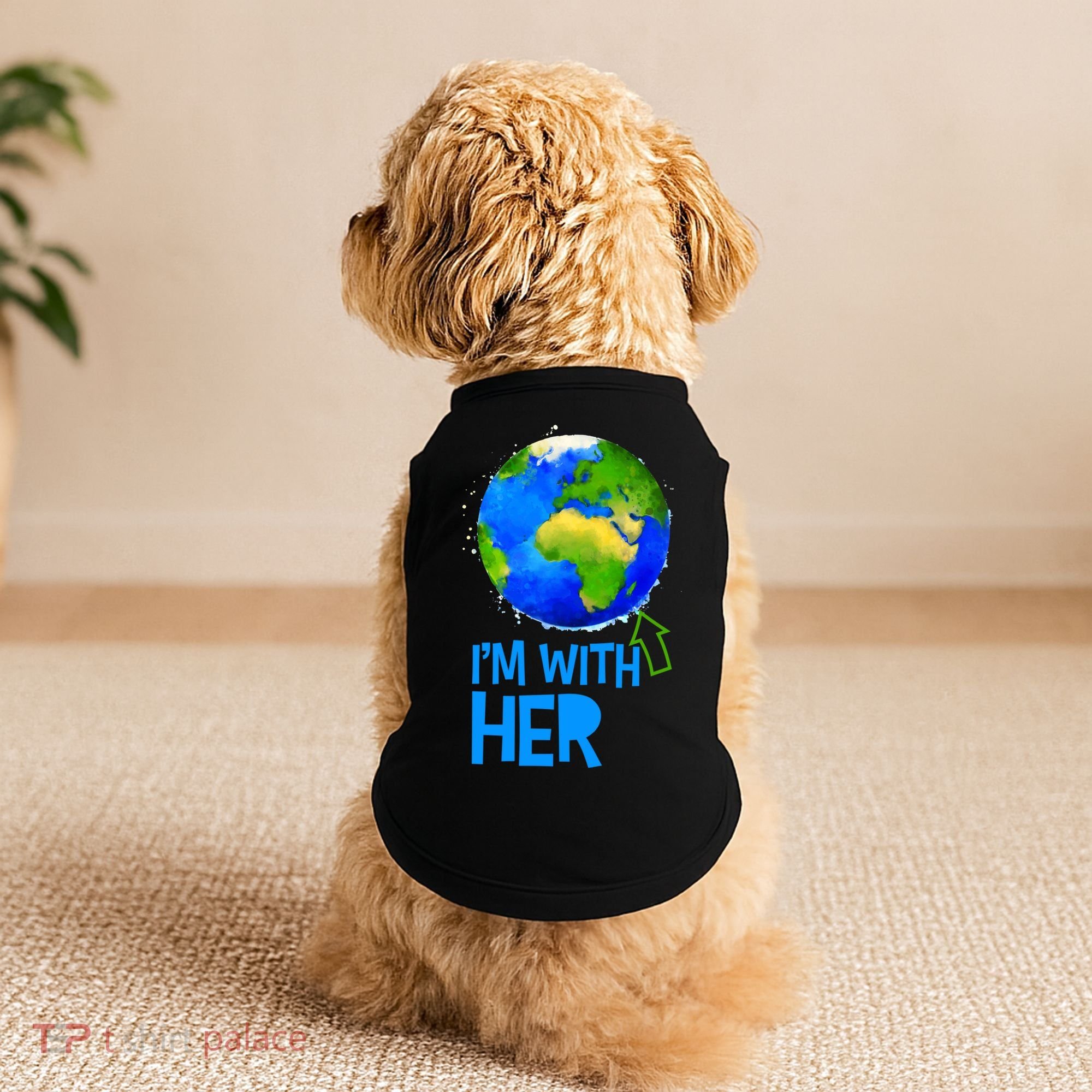 March For Science I'm With Her Earth Globe Scientists Doggie Tank
