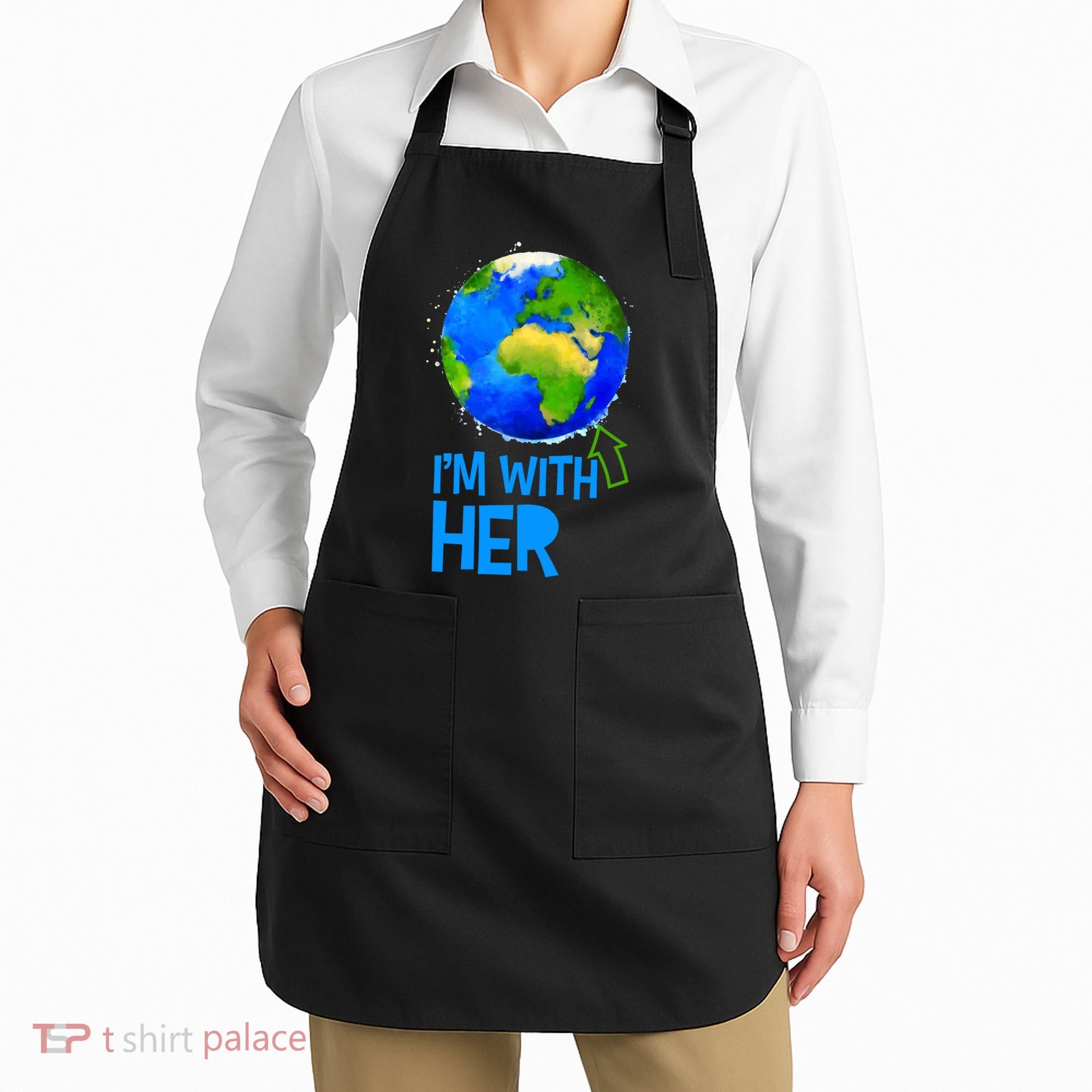 March For Science I'm With Her Earth Globe Scientists Apron