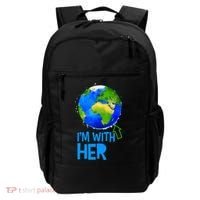 March For Science I'm With Her Earth Globe Scientists Backpack thumb 0