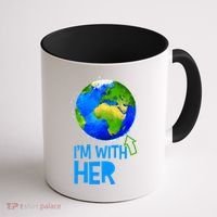 March For Science I'm With Her Earth Globe Scientists Coffee Mug thumb 1