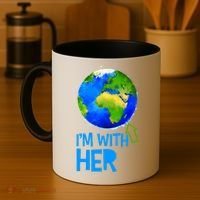 March For Science I'm With Her Earth Globe Scientists Coffee Mug thumb 4