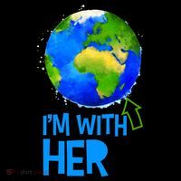 March For Science I'm With Her Earth Globe Scientists Coaster thumb 2