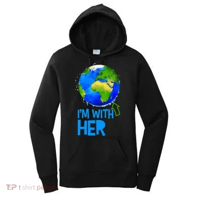 March For Science I'm With Her Earth Globe Scientists Women's Hoodie