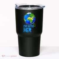 March For Science I'm With Her Earth Globe Scientists Tumbler thumb 0
