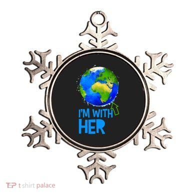 March For Science I'm With Her Earth Globe Scientists Ornament