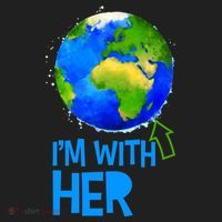 March For Science I'm With Her Earth Globe Scientists Golf Towel thumb 3