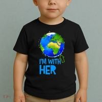 March For Science I'm With Her Earth Globe Scientists Toddler T-Shirt thumb 2