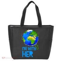 March For Science I'm With Her Earth Globe Scientists Tote Bag thumb 0
