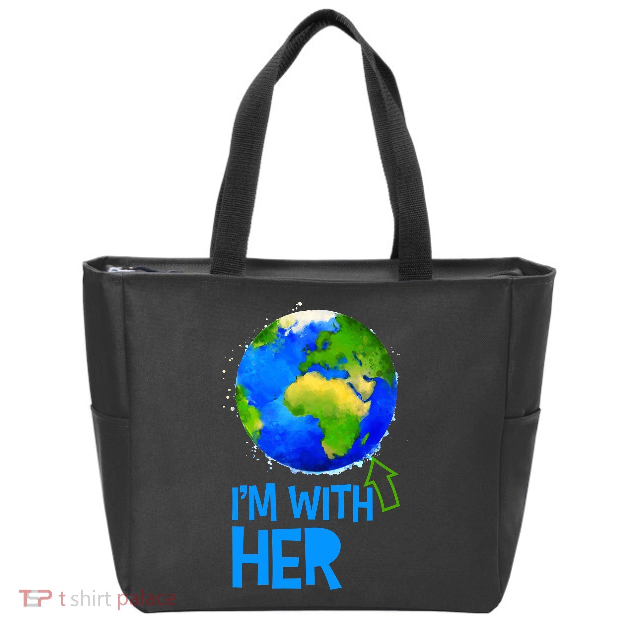 March For Science I'm With Her Earth Globe Scientists Tote Bag