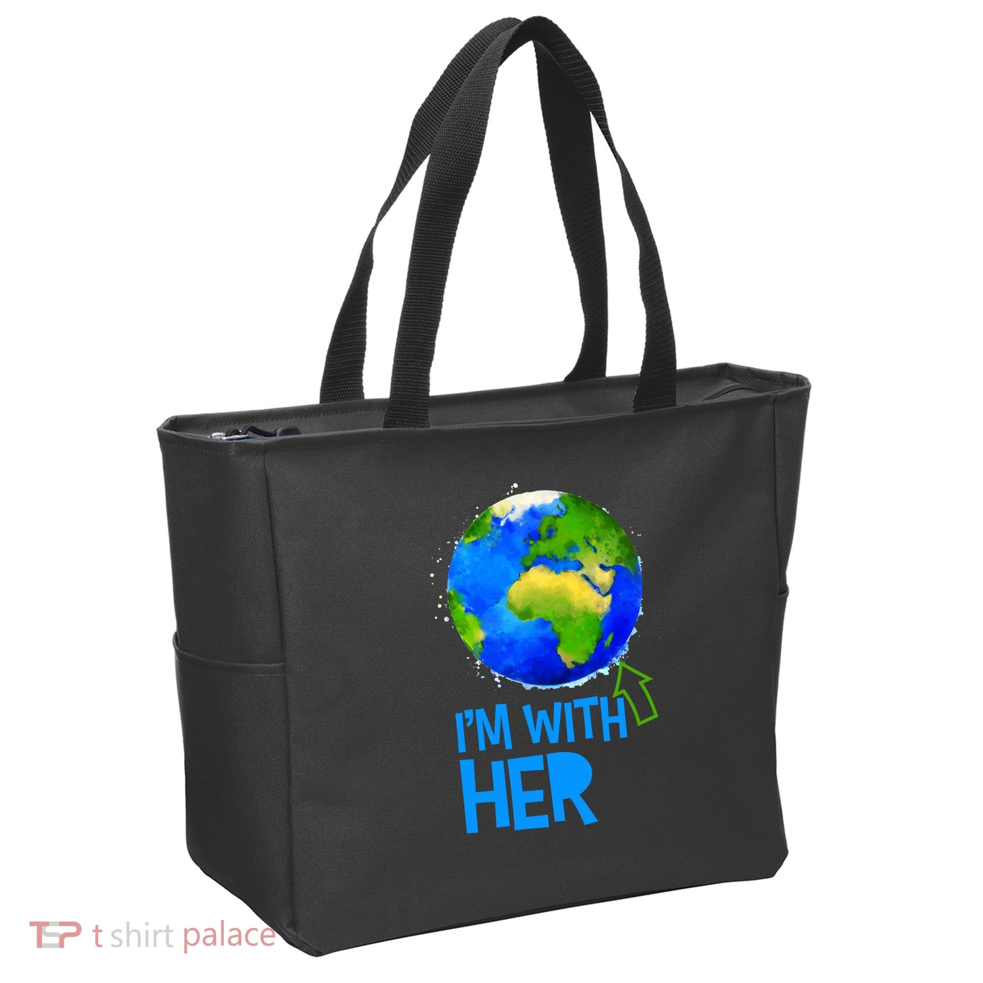 March For Science I'm With Her Earth Globe Scientists Tote Bag