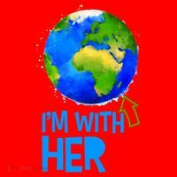 March For Science I'm With Her Earth Globe Scientists Santa Hat thumb 1