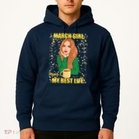 March Girl Living My Best Life Hoodie thumb 2