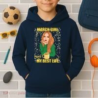 March Girl Living My Best Life Kids Hoodie thumb 2