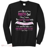 March Girl Sweet But Crazy Funny Birthday Sweatshirt thumb 0