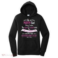 March Girl Sweet But Crazy Funny Birthday Women's Hoodie thumb 0