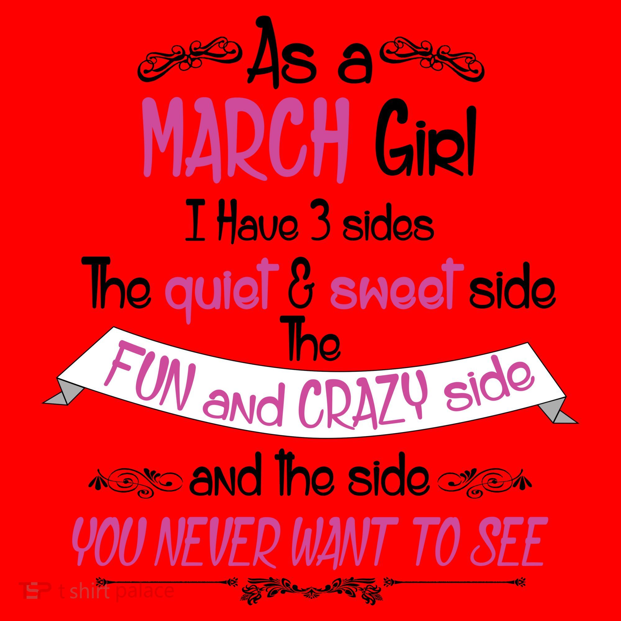 March Girl Sweet But Crazy Funny Birthday Santa Hat