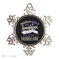 March Girls Are Sunshine Mixed With Hurricane Ornament thumb 0