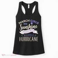 March Girls Are Sunshine Mixed With Hurricane Women's Tank Top thumb 0