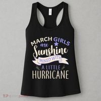March Girls Are Sunshine Mixed With Hurricane Women's Tank Top thumb 3