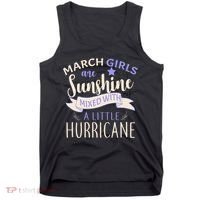 March Girls Are Sunshine Mixed With Hurricane Tank Top thumb 0