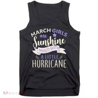 March Girls Are Sunshine Mixed With Hurricane Tank Top thumb 0