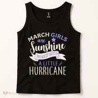 March Girls Are Sunshine Mixed With Hurricane Tank Top thumb 2