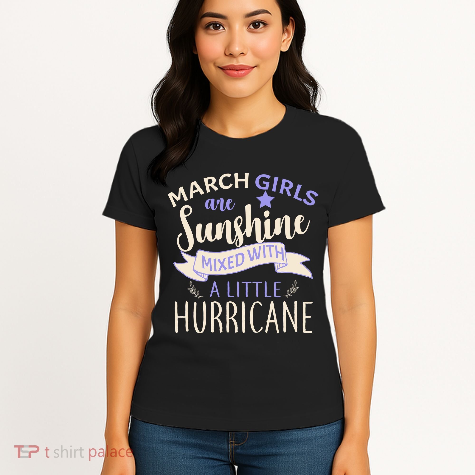 March Girls Are Sunshine Mixed With Hurricane Women's T-Shirt