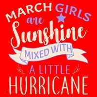 March Girls Are Sunshine Mixed With Hurricane Santa Hat thumb 1