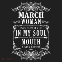 March Woman Funny Birthday Golf Towel thumb 3