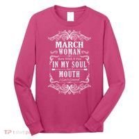 March Woman Funny Birthday Long Sleeve Shirt thumb 0