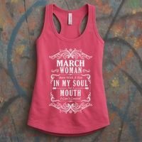 March Woman Funny Birthday Women's Tank Top thumb 3