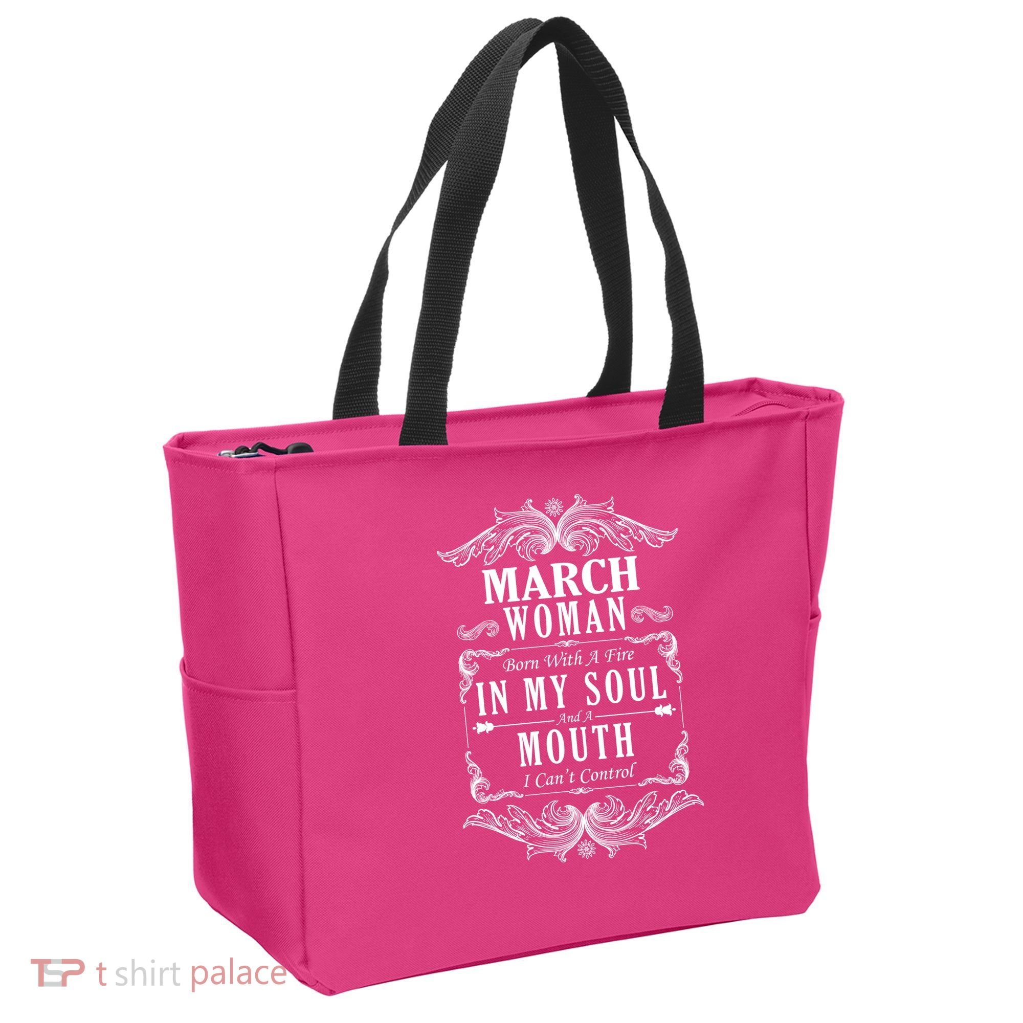 March Woman Funny Birthday Tote Bag