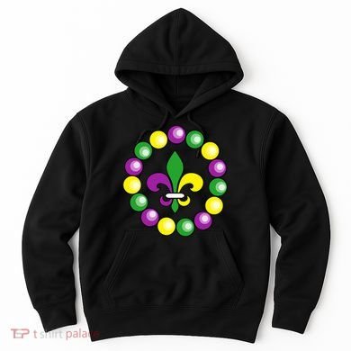 Mardi Gras Beads Hoodie