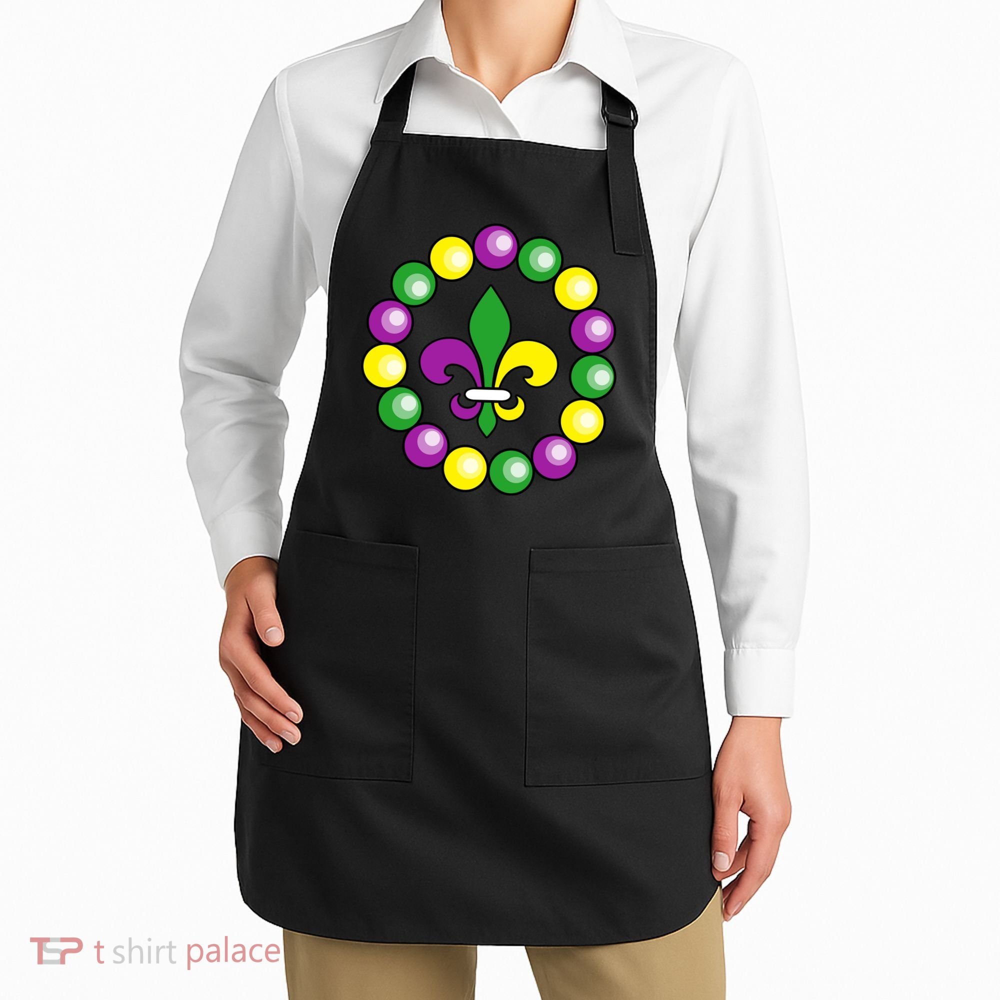 Mardi Gras Beads Apron